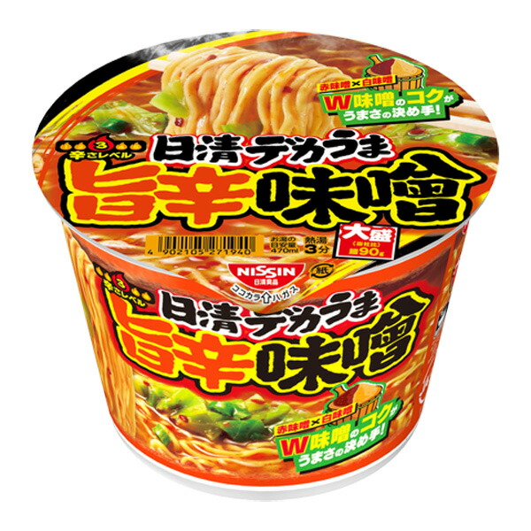 日清　デカうま旨辛味噌 106g×12個入り(1ケース)