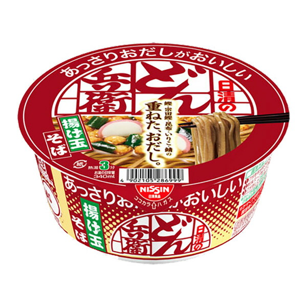 日清 あっさりおだしがおいしいどん兵衛 揚げ玉そば 69g×12個 (1ケース)