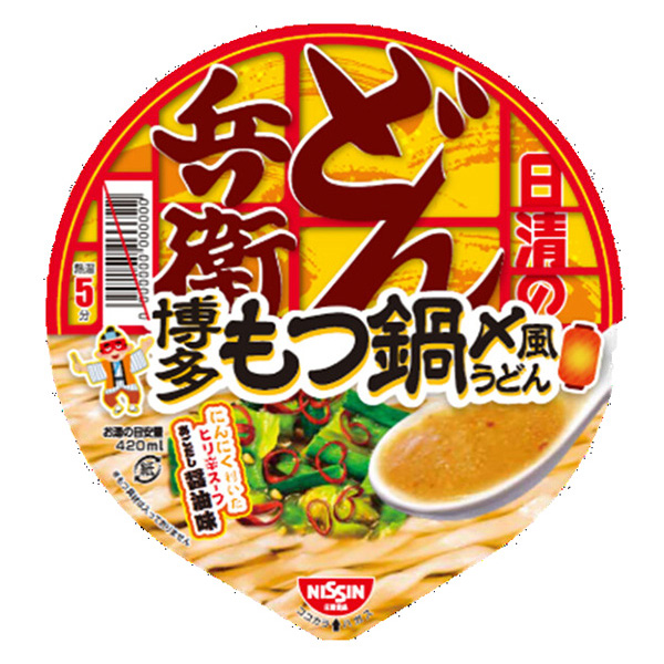 日清のどん兵衛 博多もつ鍋〆風うどん 95g×12個 (1ケース)