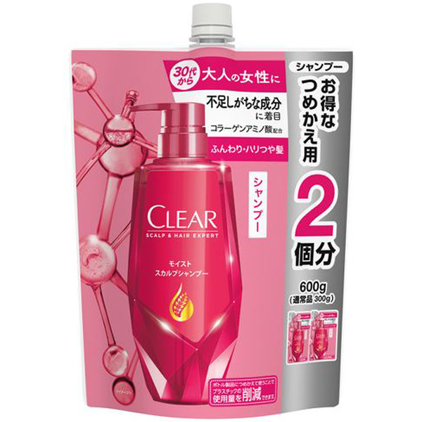 クリア モイスト スカルプシャンプー つめかえ用 600g 2個セット