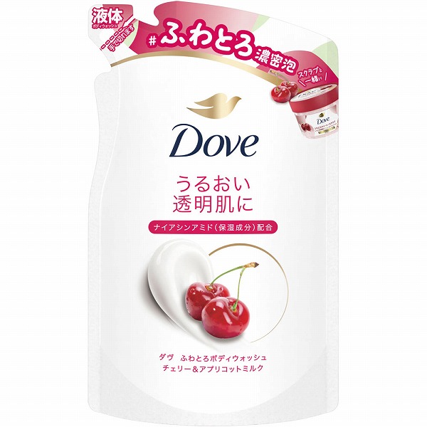 ダヴ ふわとろボディウォッシュ チェリー＆アプリコットミルク つめかえ用 340g×1