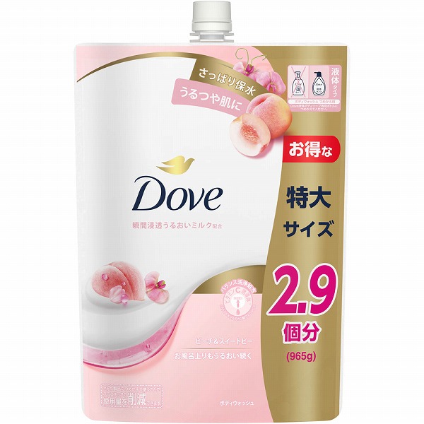 ダヴ ボディウォッシュ ピーチ＆スイートピー つめかえ用 965g×1
