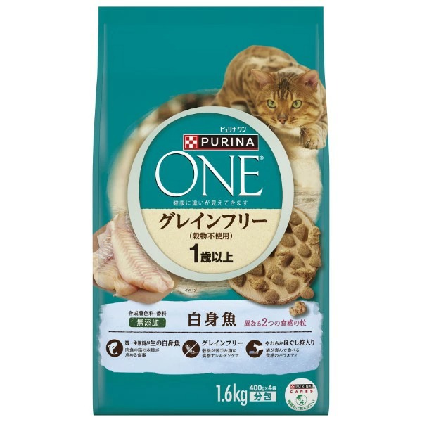 ピュリナワングレインフリー 白身魚1.6kg×6袋未開封商品 ピュリナワン キャット グレインフリー 白身魚 1.6kg×6袋入り (1ケース)