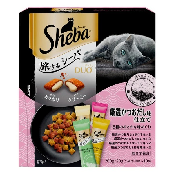 シーバ デュオ 旅するシーバ 厳選かつおだし味仕立て 5種のおさかな味めぐり 200g×12箱入り (1ケース)