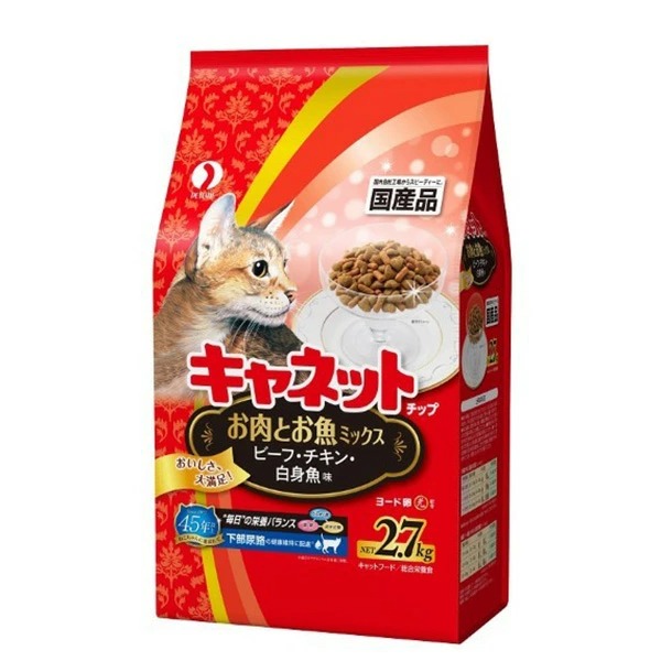Nキャネットチップお肉とお魚ミックス 2.7kg×5袋入り (1ケース)