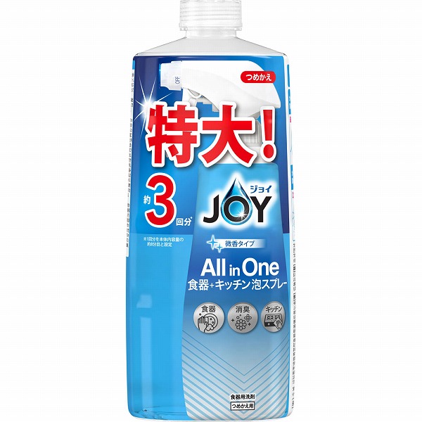 ジョイミラクルクリーン泡スプレー微香タイプ 詰替3回分 690mL