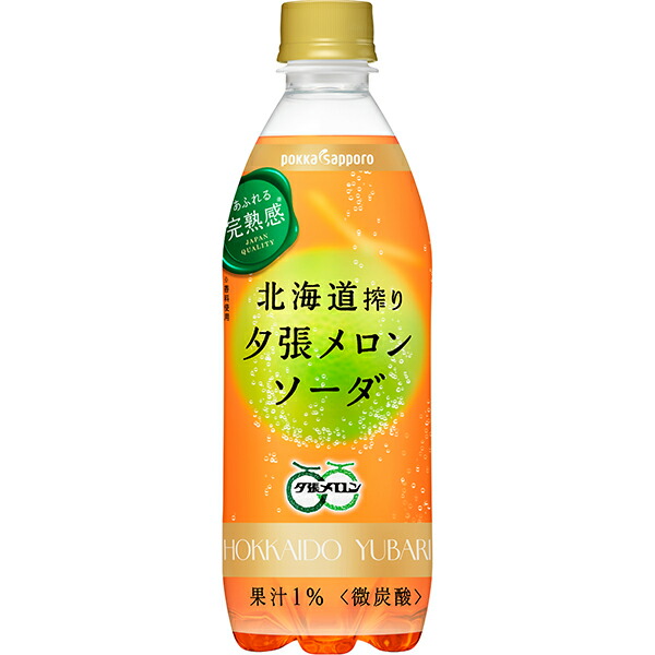 北海道搾り夕張メロンソーダ 500ml×24本入り (1ケース)
