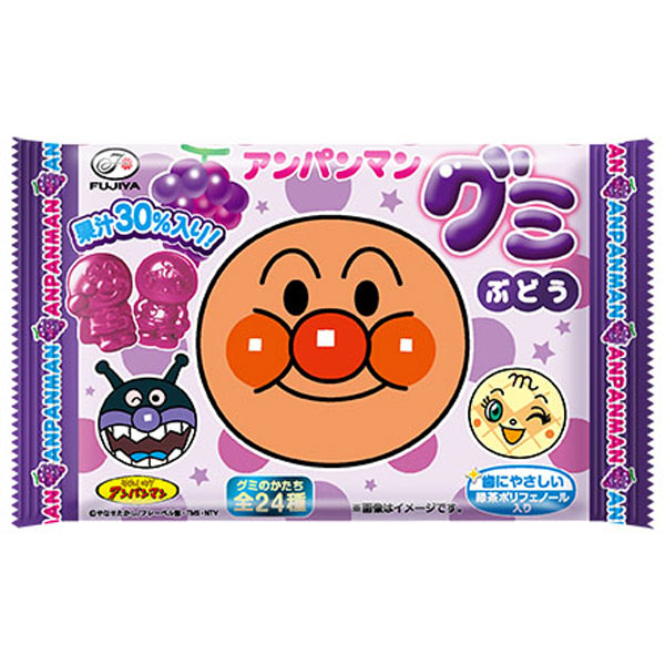 不二家 アンパンマングミぶどう 6粒×160個入り (1ケース)
