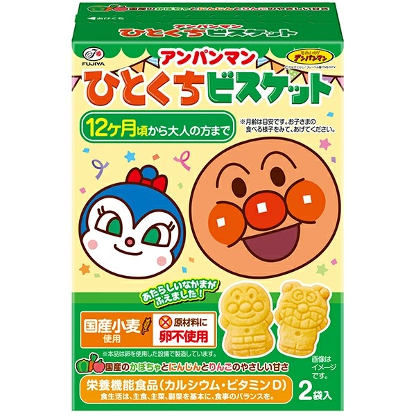 不二家 アンパンマンひとくちビスケット 72g×40個入り (1ケース)