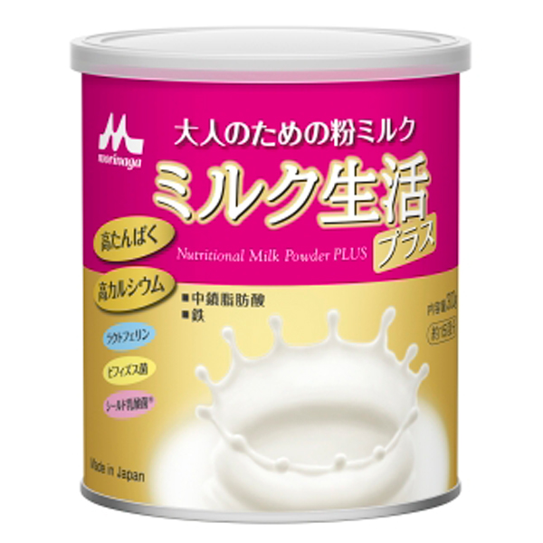 大人のための粉ミルク 高たんぱく高カルシウム版 ミルク生活プラス 300g×2缶 