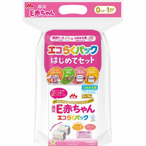 森永 E赤ちゃん エコらくパック はじめてセット 6セット入り(1ケース)