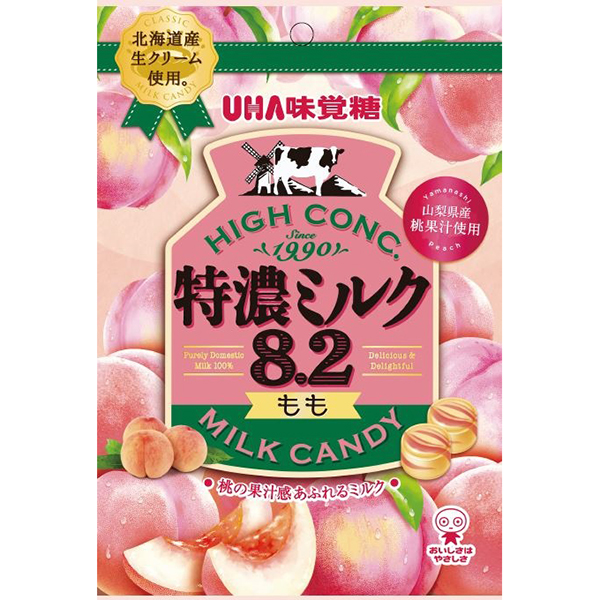 UHA味覚糖  特濃ミルク8.2 もも 70g×72個 (1ケース)