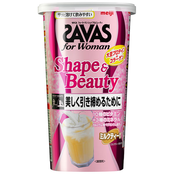 ザバス フォーウーマン シェイプ&ビューティ ミルクティー風味 12食分