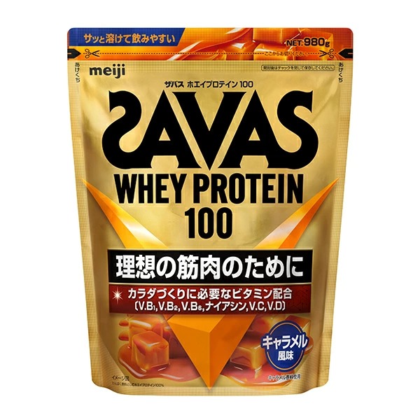 ザバス ホエイプロテイン100 キャラメル味 980g