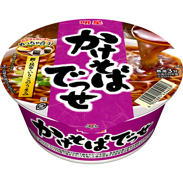 明星　かけそばでっせ 67g×12個入り(1ケース)