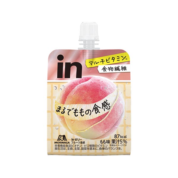 森永製菓　ｉｎゼリーフルーツ食感＜もも＞ 150g×36個入り【栄養機能食品】