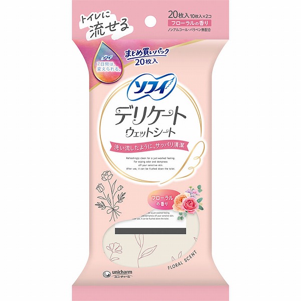 ソフィデリケートウェット フローラルの香り 10枚×2個×3 (計6個セット)