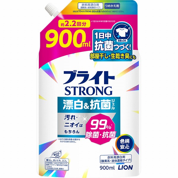 ブライトＳＴＲＯＮＧ 漂白＆抗菌ジェル つめかえ用 900mL