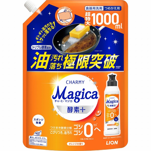 CHARMY Magica 酵素＋ オレンジの香り つめかえ用 1000mL×6個 (1ケース)