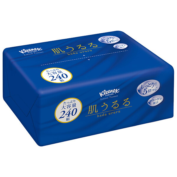 クリネックス ティシュー ローション 肌うるるソフトパック 240組 24個入り (SH)【ケース販売】