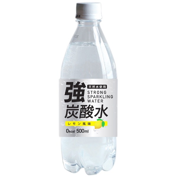 友桝飲料 強炭酸水レモン (富士薬品) 500ml×24本入り (1ケース) 