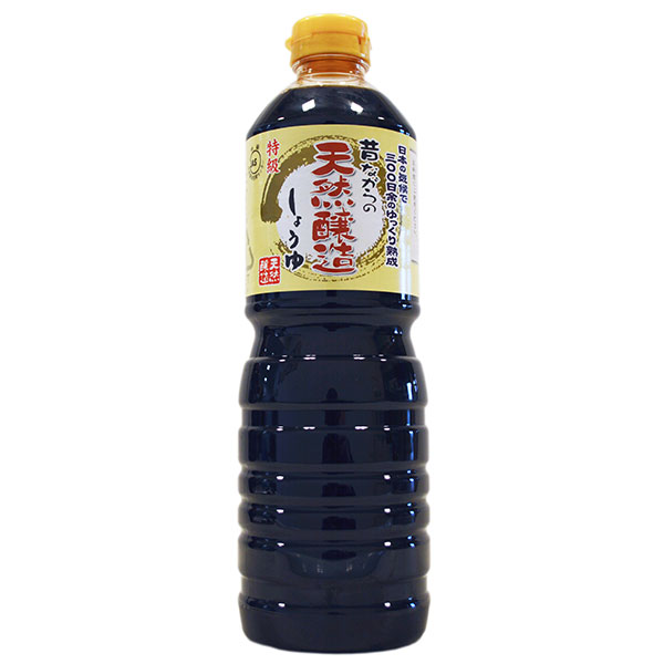 昔ながらの天然醸造しょうゆ 1L 15本入り×1ケース (伊賀越醤油)[濃口醤油]KK