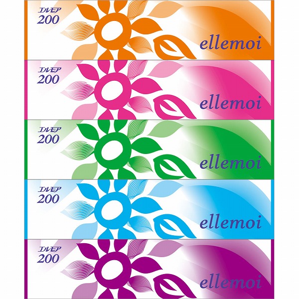 エルモア ティシュー 400枚 (200組)×5個×12セット入り (1ケース)