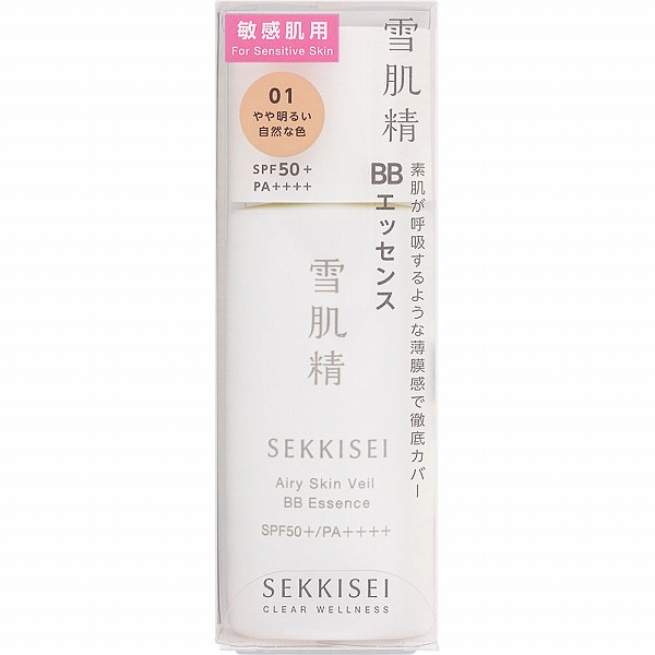 雪肌精 クリアウェルネス エアリースキンヴェール BBエッセンス 01 やや明るい自然な色 30mL