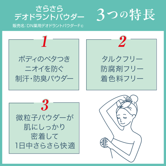 デオナチュレ さらさらデオドラントパウダー 本体 15g デオナチュレ さらさらデオドラントパウダー 15g｜ミヤモトSHOP
