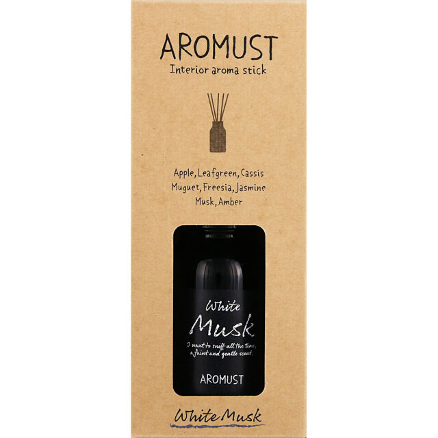 晴香堂 アロマスト スティック ホワイトムスク 130mL