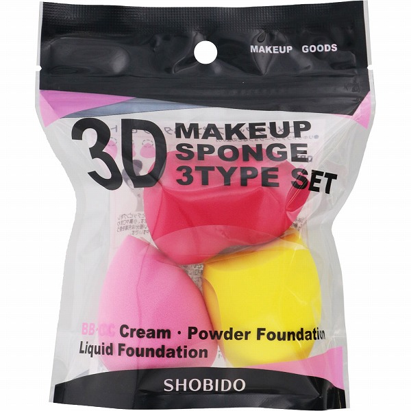 3Ｄメイクアップスポンジ3タイプセット