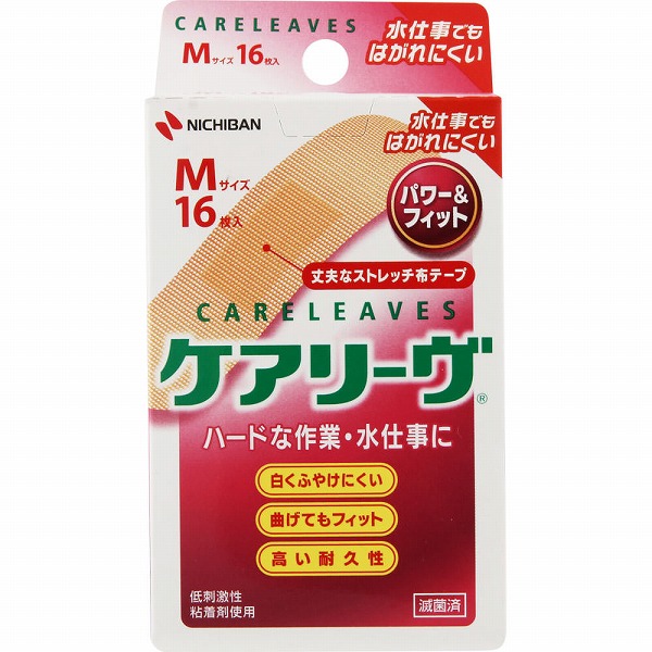 ケアリーヴ パワー&フィット Mサイズ 16枚【一般医療機器】
