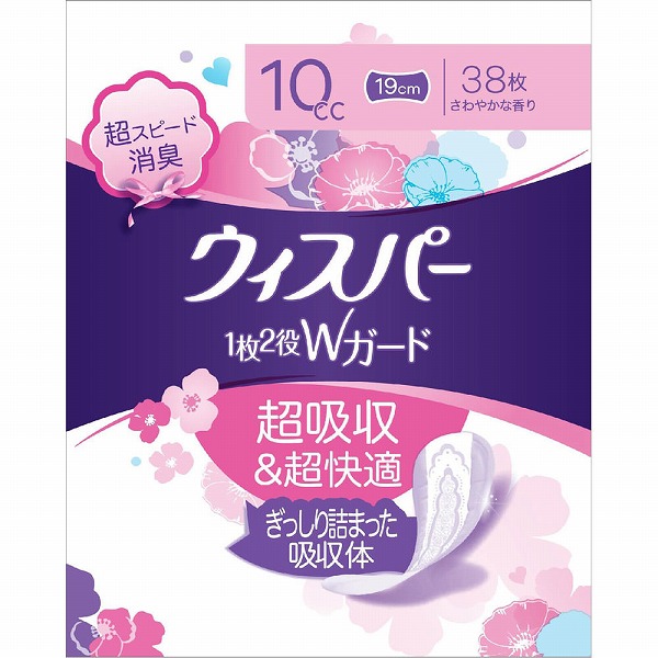 ウィスパー1枚2役Ｗガード 10cc 38枚×3個セット