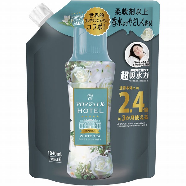 レノアアロマジュエル ホワイトティーの香り つめかえ用特大サイズ 1040mL×7個入り (1ケース)