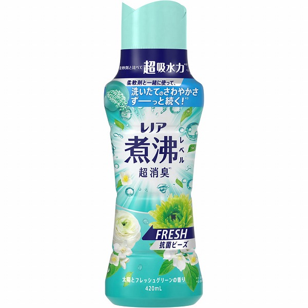 レノア煮沸レベル消臭抗菌ビーズ みずみずしく香るフレッシュグリーンの香り 本体 420mL