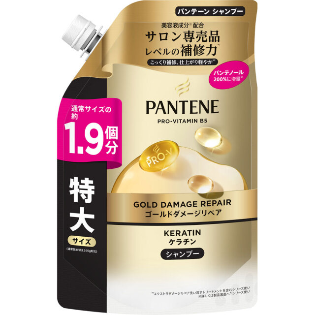 パンテーン ゴールドダメージリペア  シャンプー つめかえ特大サイズ 500g
