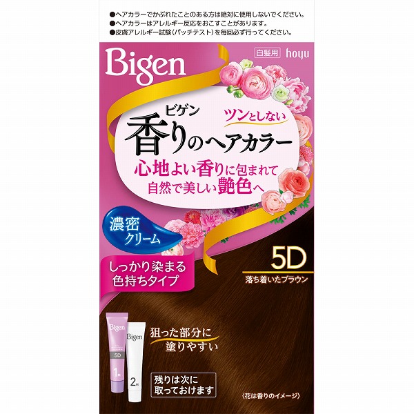 ビゲン 香りのヘアカラー クリーム 5D 落ち着いたブラウン【医薬部外品】