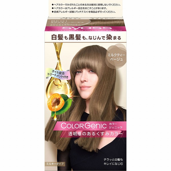 サイオス カラージェニック ミルキーヘアカラー BE01 ミルクティーベージュ 1個【医薬部外品】