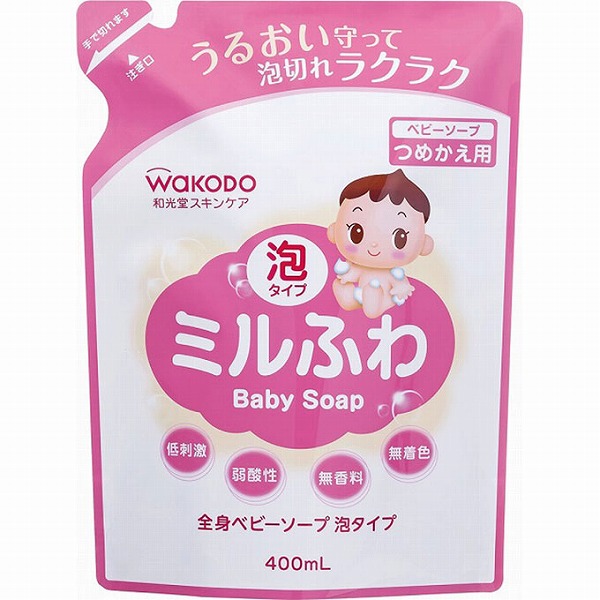 ミルふわ 全身ベビーソープ 泡タイプ つめかえ用 400mL