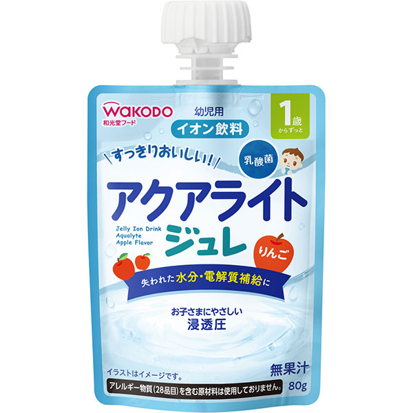 和光堂 1歳からのMYジュレドリンク アクアライト りんご 80g×24個入り(1ケース)（PP）