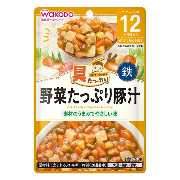 具たっぷりグーグーキッチン 野菜たっぷり豚汁 80g×6個セット