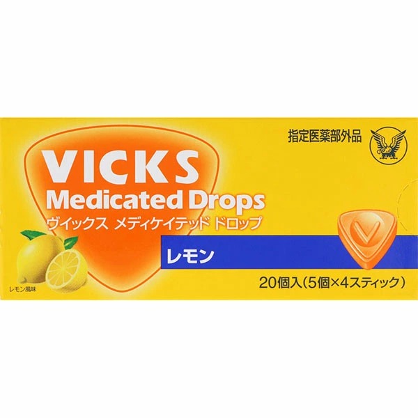 ヴイックス メディケイテッド ドロップ レモン(20個（5個×4スティック）)【指定医薬部外品】