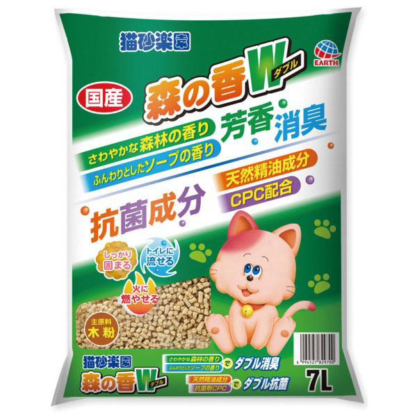 猫砂楽園 森の香ダブル 7L×6袋入り (1ケース)