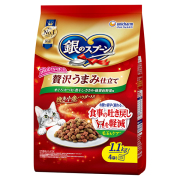 銀のスプーン贅沢うまみ仕立て食事の吐き戻し軽減フードまぐろ・かつお・煮干し・ささみ・緑黄色野菜味 1.1kg×6個 (1ケース)
