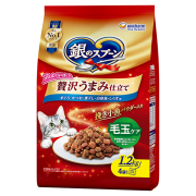 銀のスプーン贅沢うまみ仕立て毛玉ケアまぐろ・かつお・煮干し・白身魚・しらす味 1.2kg×6個 (1ケース)