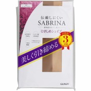サブリナ着圧パンスト L～LL バーモンブラウン 3足