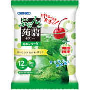 ぷるんと蒟蒻ゼリーパウチ メロンソーダ 120g×24個 (1ケース)