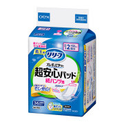 リリーフ　紙パンツ用パッド　ズレずにピタッと超安心２回分 36枚　3パック(1ケース) 　花王