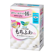 ロリエ しあわせ素肌 もちふわfit ボリュームパック 特別心配な昼用30cm 羽つき 16個×3パック【医薬部外品】