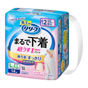 花王 リリーフ パンツタイプ まるで下着 2回分 ピンク Ｌ 14枚×6セット (1ケース)